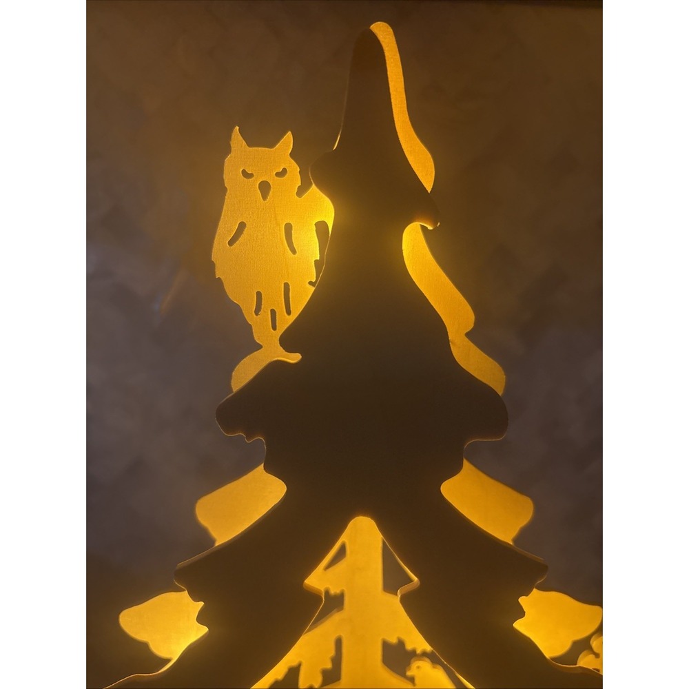 Erzgebirgische 3-D Candle Christmas Tree Forest Deer Owl Limited 202/451 Santa - Picture 2 of 16